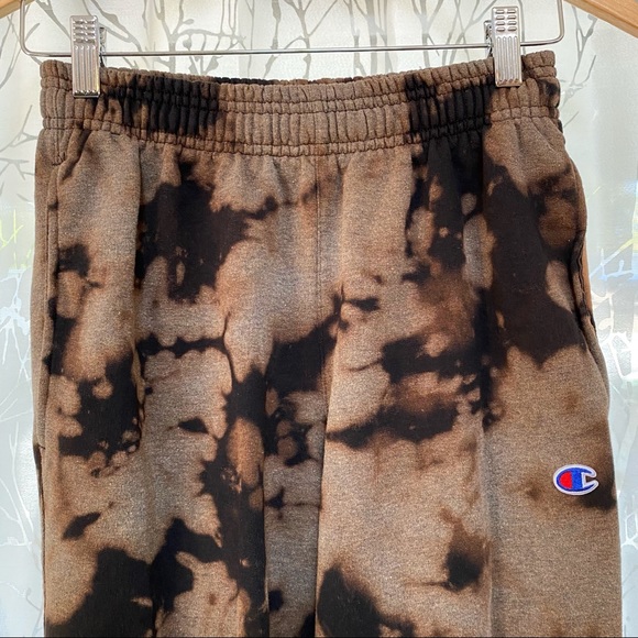 Champion tan brown reverse tie dye drawstring elastic waist jogger sweatpants - Picture 4 of 9